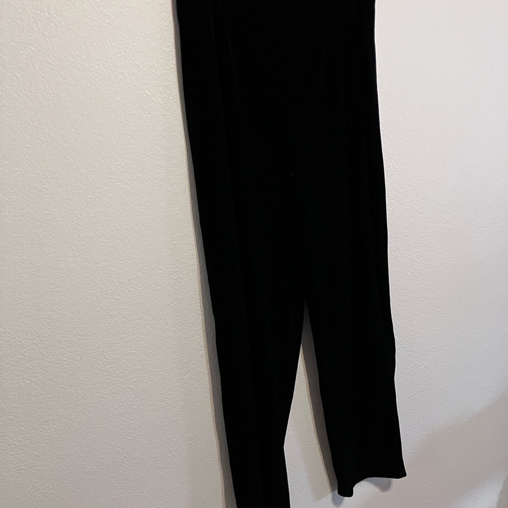 Jaclyn Smith Classic Black Velvet Long Dress Pants